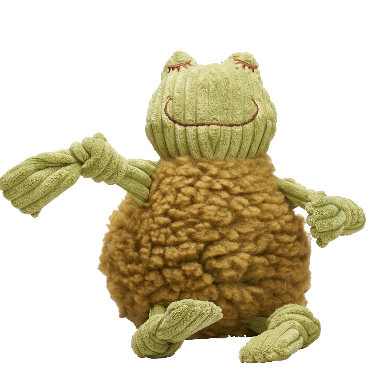 Fiona Frog HuggleFleece® FlufferKnottie™ Plush Dog Toy