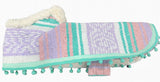Size 00-3WN Pink/Tiffany/Lavender Dog Poncho/Sarape with Fur