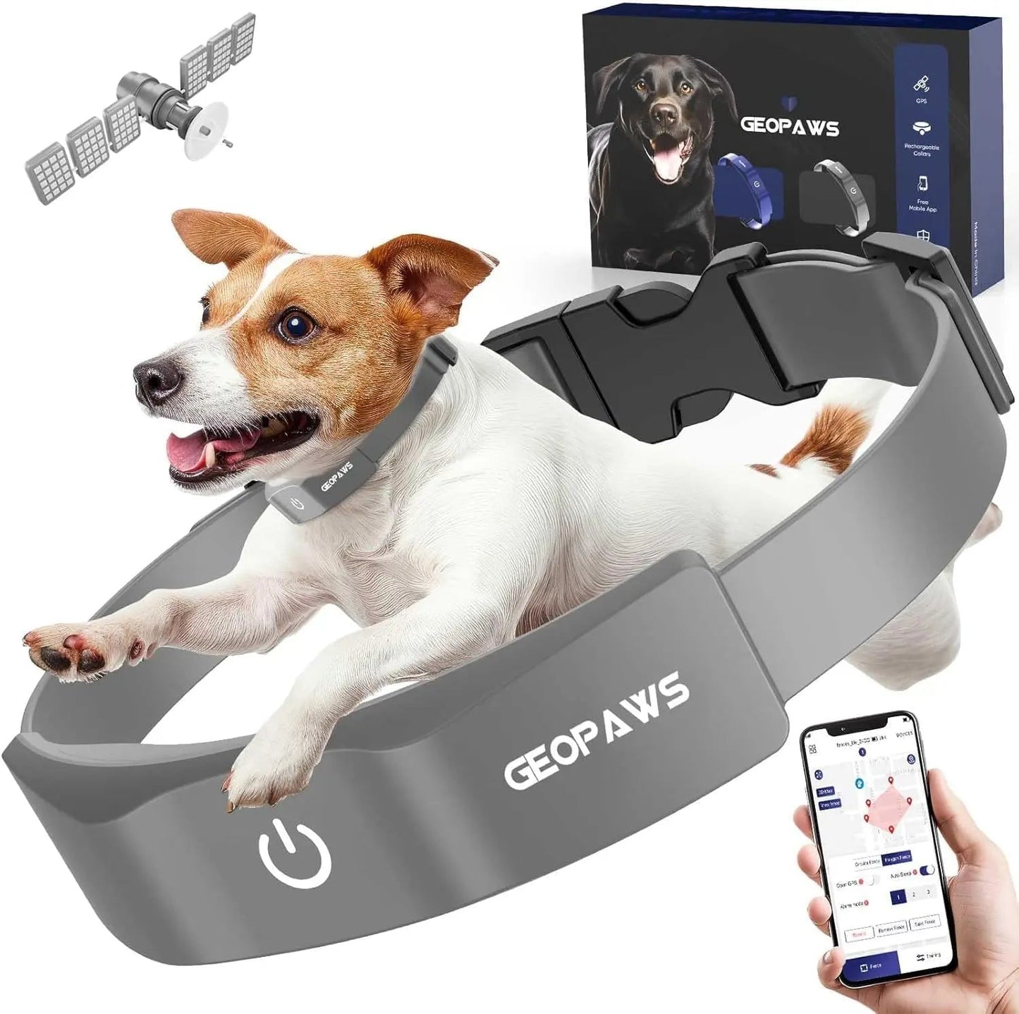 GPS Wireless Dog Fence Smart App Control Training Collar Adjustable Waterproof