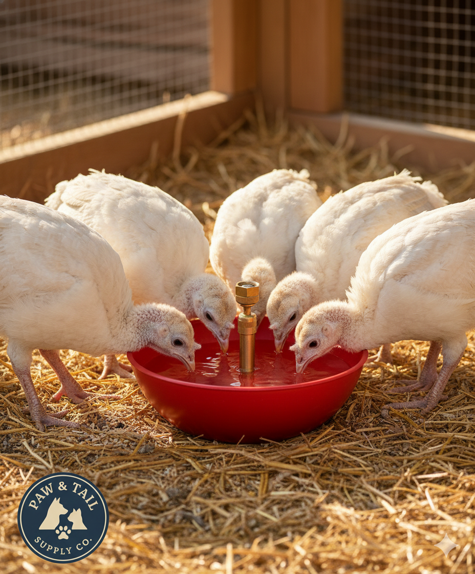 Little Giant Baby Chick Automatic Poultry Fount 1.5 Pint Shallow Waterer