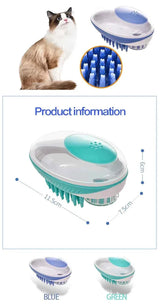 2-in-1 Pet Bath Brush – Soft Silicone Dog Cat Grooming & Massage Comb