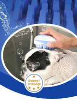 2-in-1 Pet Bath Brush – Soft Silicone Dog Cat Grooming & Massage Comb
