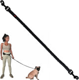 Hands Free Dog Leash Heavy Duty Bungee Waist Belt Reflective Training
