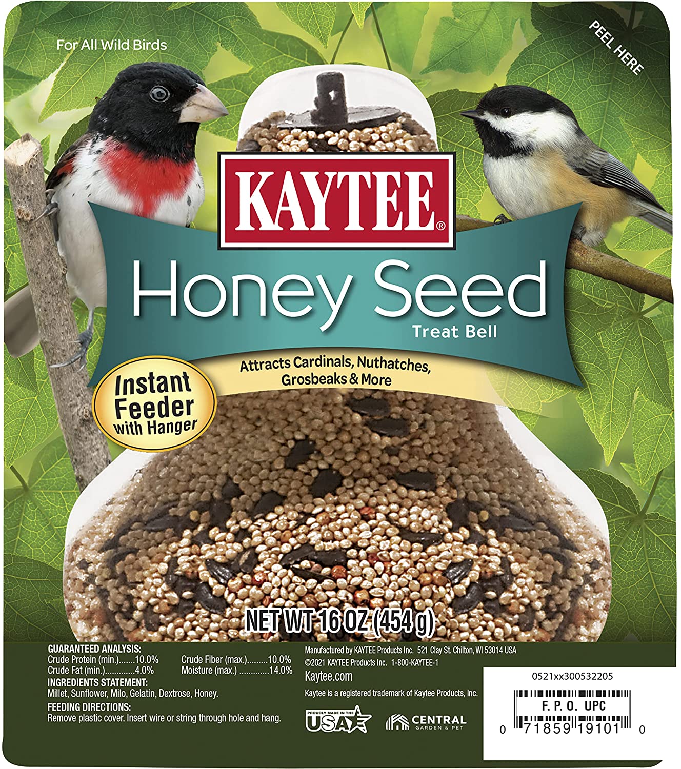 Kaytee Bird Seed Bell, 15 oz
