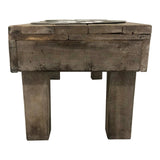 Huntley Pet Berjen Table Elevated Double Bowl Pet Feeder, Brown Wash