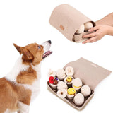 Milou & Lumi Egg Enrichment Plush Toy – Interactive Snuffle Puzzle Toy with Squeaker