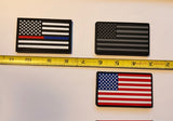 EMS / Blue Line American Flag Patch - Heavy Duty PVC/Rubber