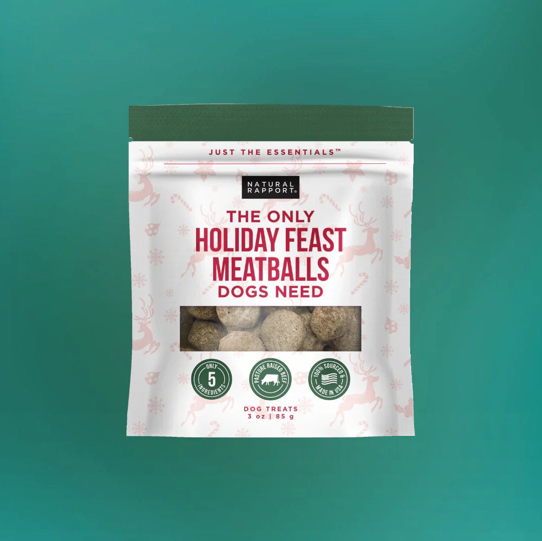 Natural Rapport The Only Holiday Feast Meatballs Dogs Need Dog Treats (3oz)