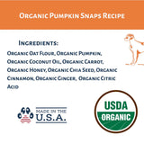 Dog Mamma's Organic Pumpkin Snaps Recipe Oven Baked Dog Treats (6oz)