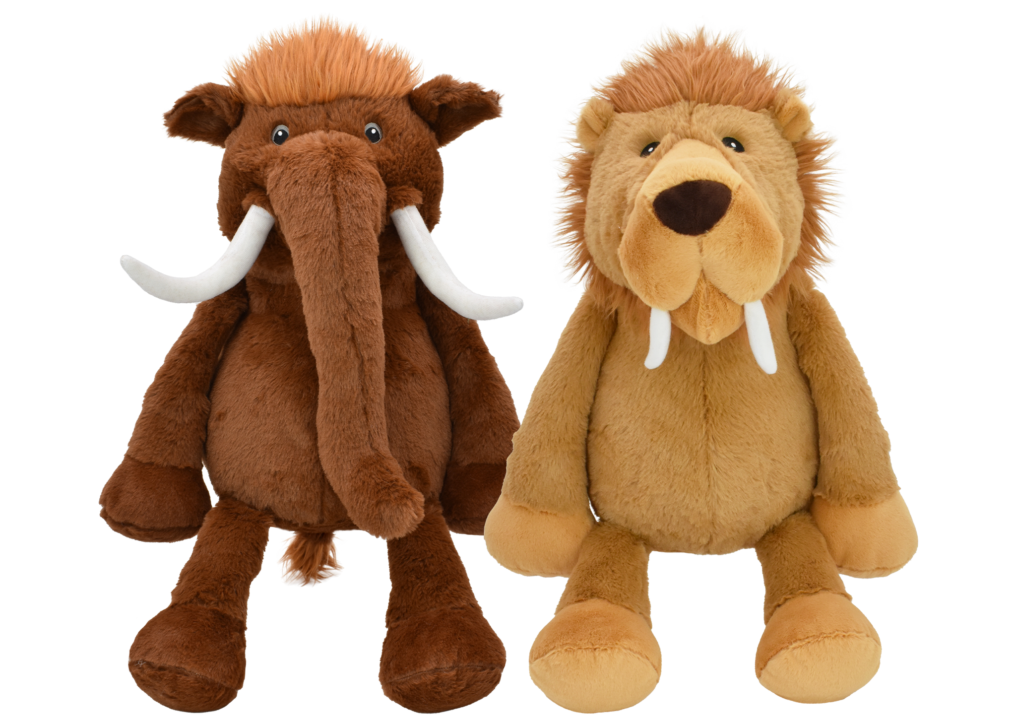 Multipet Jumbo Mammoth & Sabertooth Tiger (14")