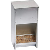 Little Giant Galvanized Steel Poultry Feeder 25 lb High Capacity Wall Mount