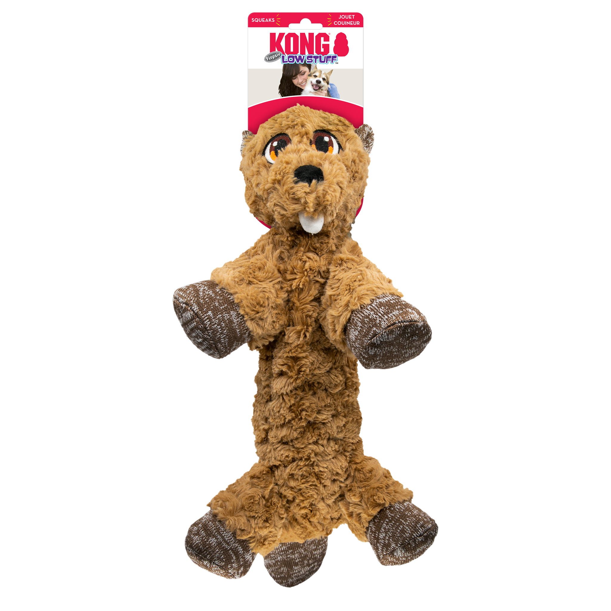 Kong Low Stuff Flopzie Beaver Medium
