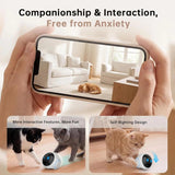 Movable Pet Camera Robot 1080P Two Way Audio Night Vision Auto Recharge
