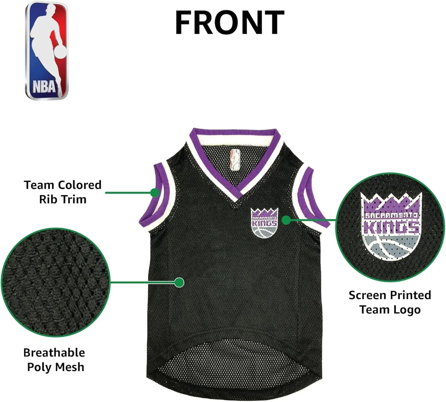 NBA Dog Jersey Officially Licensed Mesh Pet Basketball Jersey XS–XL- All Teams