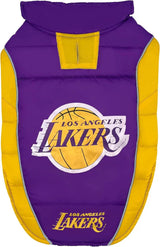 NBA Dog Puffer Vest Waterproof Winter Coat – Licensed Team Sports Jacket