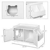 Cat Litter Box Nightstand End Table Enclosure
