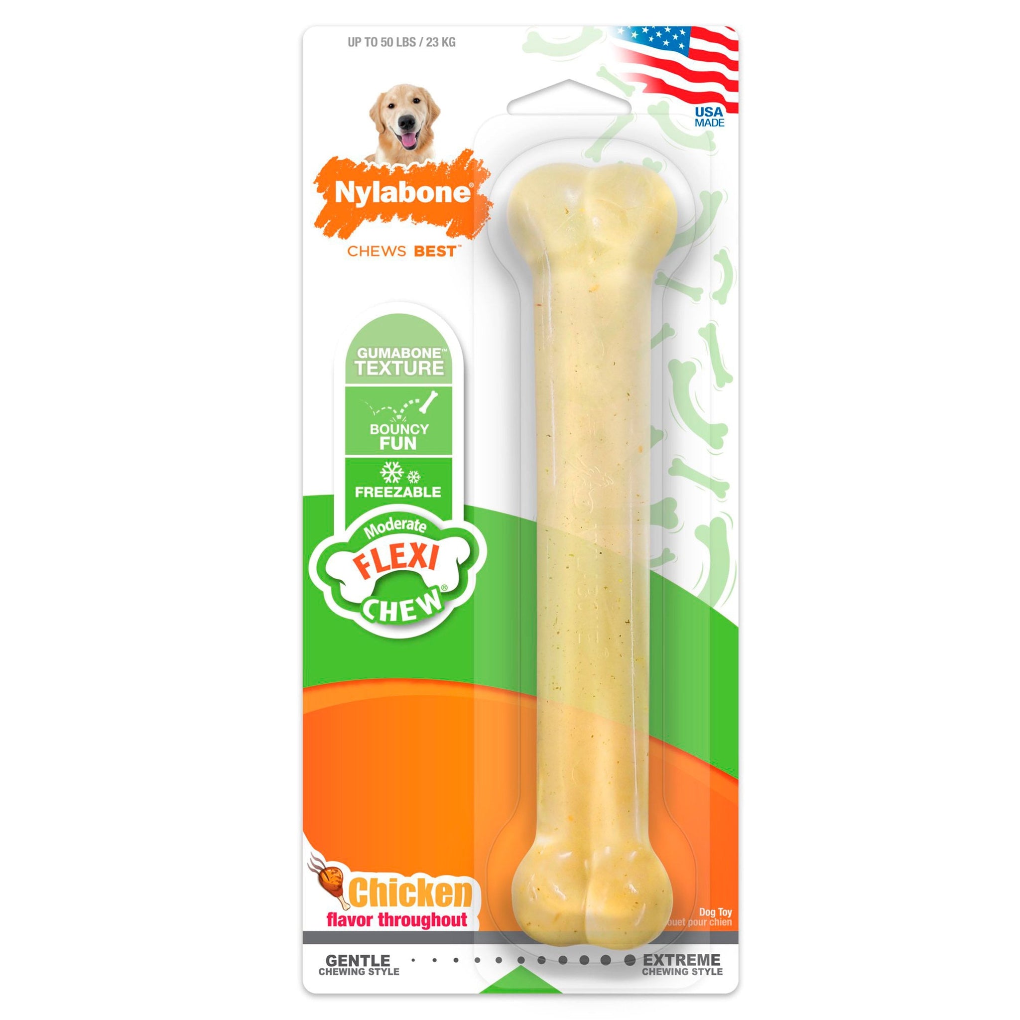Flexichew Dental Bone Giant Size Chicken Flavored Toy for Large Dogs