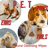 P.E.T. Paws, Ears & Tails Cleanser Wipes, 80 Count