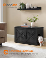 Cat Litter Box Enclosure with Removable Divider