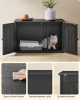 Cat Litter Box Enclosure with Removable Divider