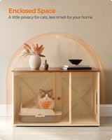 Cat Litter Box Enclosure with Removable Divider