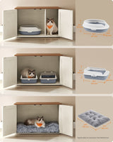 Cat Litter Box Enclosure with Removable Divider