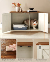 Cat Litter Box Enclosure with Removable Divider