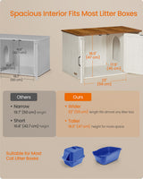 Litter Box Enclosure Modern Cat Litter Box Furniture Hidden