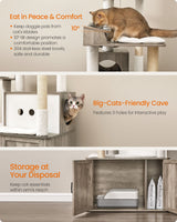 66.9-Inch Cat Tower with Litter Box Enclosure