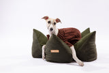 OULU X PEHOM - CUDDLE PET PILLOW BED- Navy Blue / Olive Green / Canyon Brown