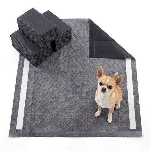 24" x 24" Charcoal?Dog Pee Pads 6-Layer for Dogs-Black - Color: Black