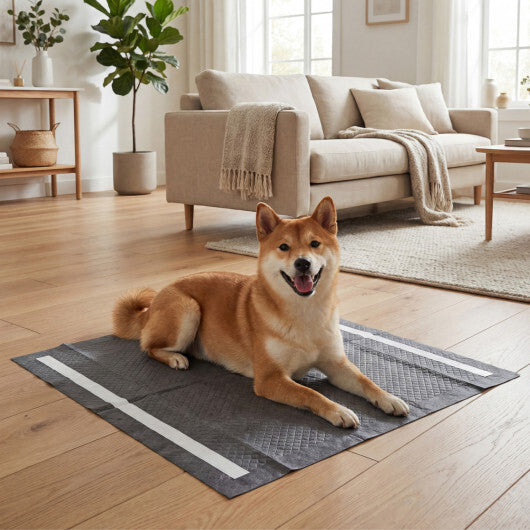 24" x 24" Charcoal?Dog Pee Pads 6-Layer for Dogs-Black