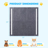 24" x 24" Charcoal?Dog Pee Pads 6-Layer for Dogs-Black