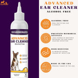 Piccardmeds4pets Advanced Ear Cleanser Alcohol Free for Dogs and Cats 8 oz. + FREE Bandana!