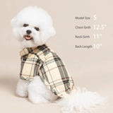 Plaid Dog Polo Shirt Soft Pet Outfit for Small & Medium Dogs and Cats