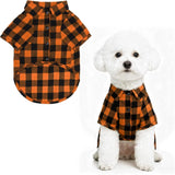 Plaid Dog Polo Shirt Soft Pet Outfit for Small & Medium Dogs and Cats