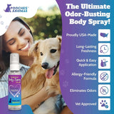 Pooches Aromas Natural Dog Cologne 6-Pack Long-Lasting Grooming Spray 2oz