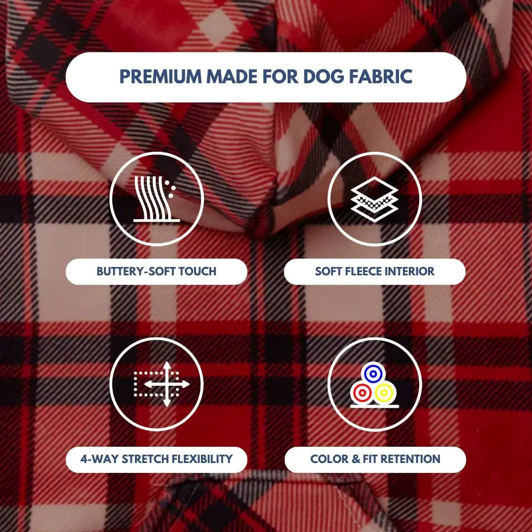 Premium Dog Hoodie – Soft Fleece Stretch Hoodie for Small to Large Dogs S–5XL