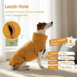 Puffer Waterproof Dog Jacket – Warm Winter Coat XS–3XL, Reflective & Adjustable