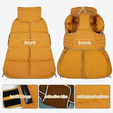 Puffer Waterproof Dog Jacket – Warm Winter Coat XS–3XL, Reflective & Adjustable