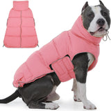 Puffer Waterproof Dog Jacket – Warm Winter Coat XS–3XL, Reflective & Adjustable