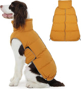 Puffer Waterproof Dog Jacket – Warm Winter Coat XS–3XL, Reflective & Adjustable