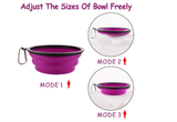5" Portable and Foldable Small Dog Bowl-Purple set of 5