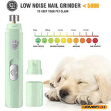 Electric Dog Nail Grinder – USB Rechargeable Pet Nail Clipper & Painless Trimmer for Small and Large Pets