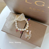 Pet Jewelry Accessories Fine Chic Pearl Beaded Necklace Bib Flower Bow Pendant Collar For Small Medium Dog Poodle Puppy Supplies