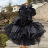 The Midnight Princess Gown - Luxury Black Lace Dress