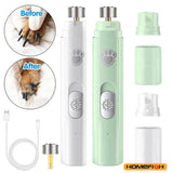 Electric Dog Nail Grinder – USB Rechargeable Pet Nail Clipper & Painless Trimmer for Small and Large Pets
