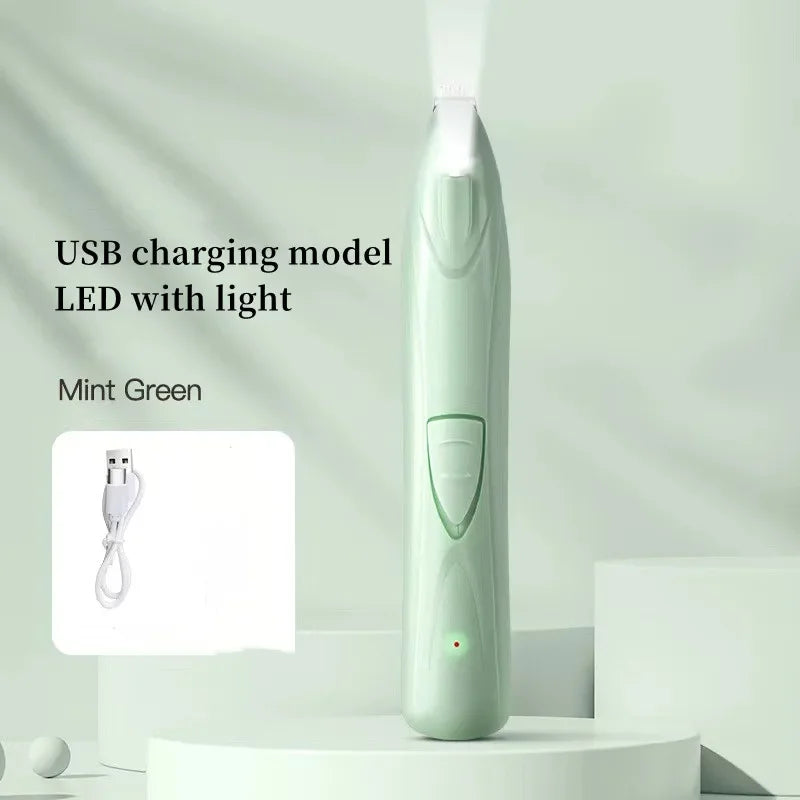Electric Pet Trimmer for Cats & Dogs – Quiet USB Trimmer
