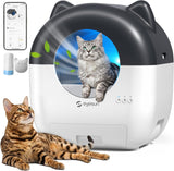 Self Cleaning Cat Litter Box 76L Smart App Control Quiet Multi-Cat