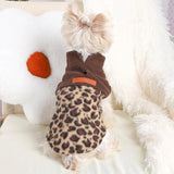 Small Dog Fleece Sweater Leopard Warm Puppy Pullover XS–L (7 color options)